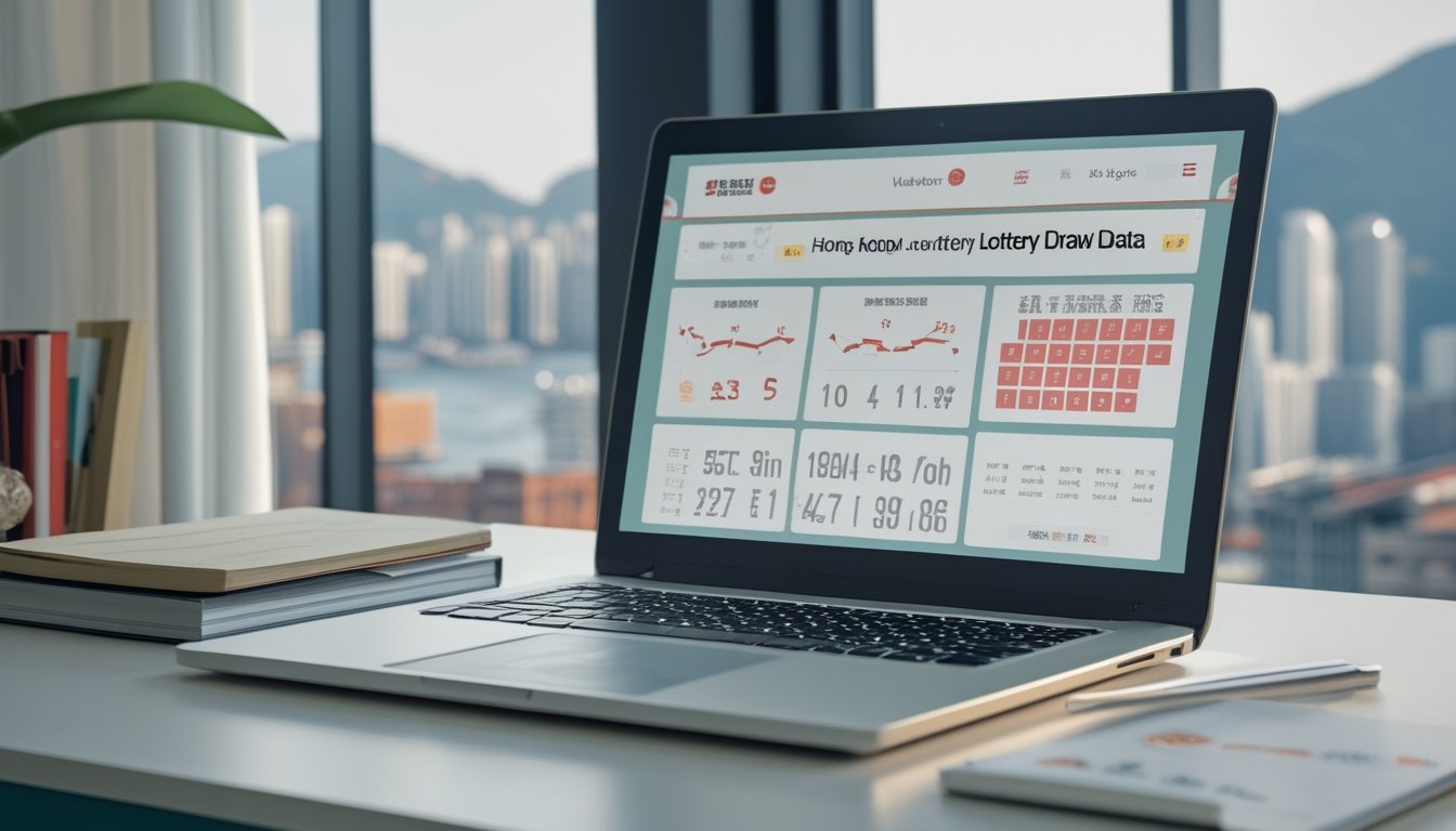 Laptop dengan grafik data di atas meja, ditemani buku catatan dan pena.