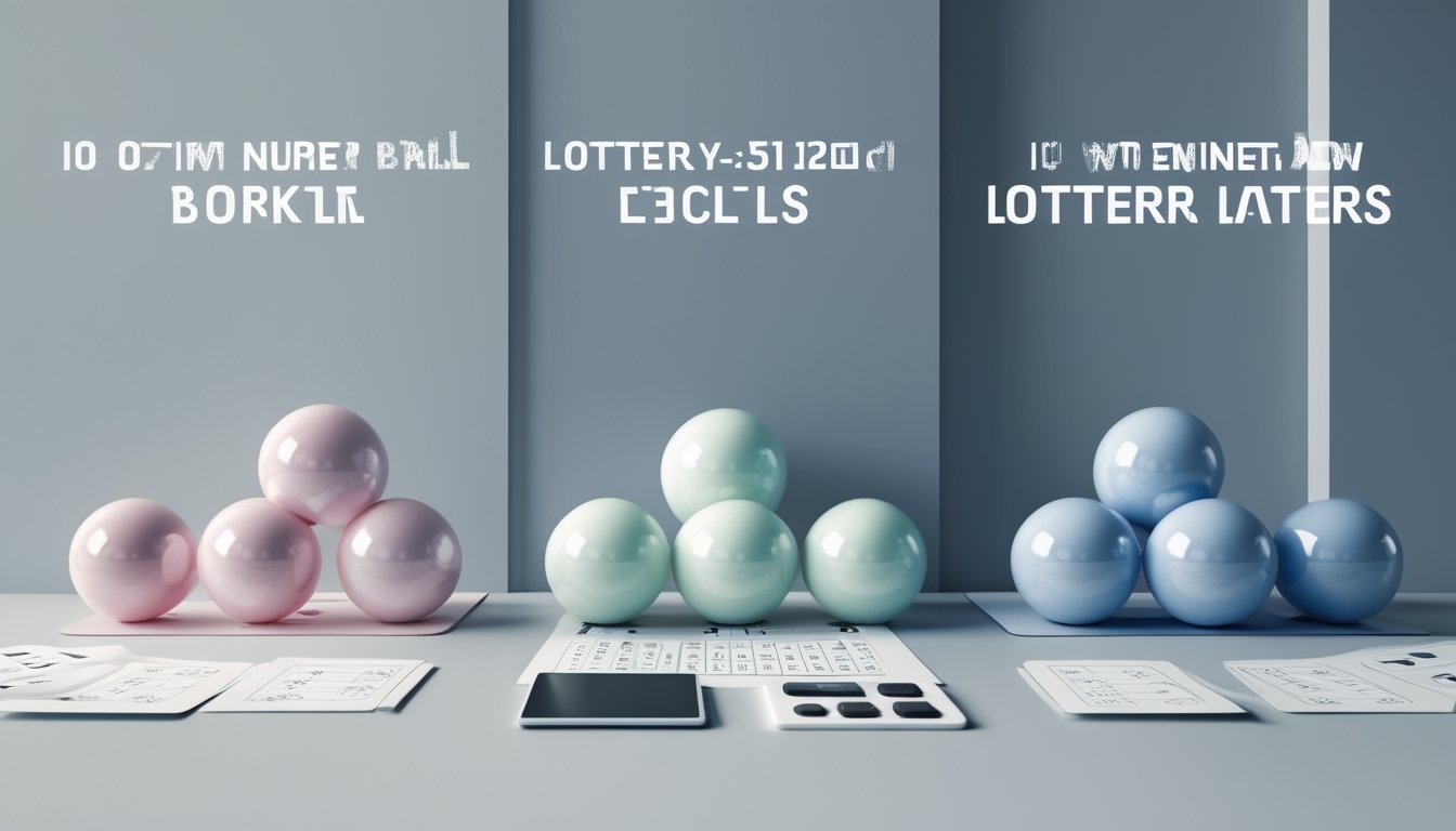 Tiga kelompok bola undian berisi empat, tiga, dan dua bola tersusun di atas meja.