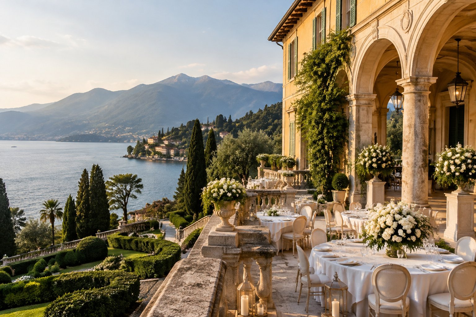 A historic villa and garden overlooking Lake Como.