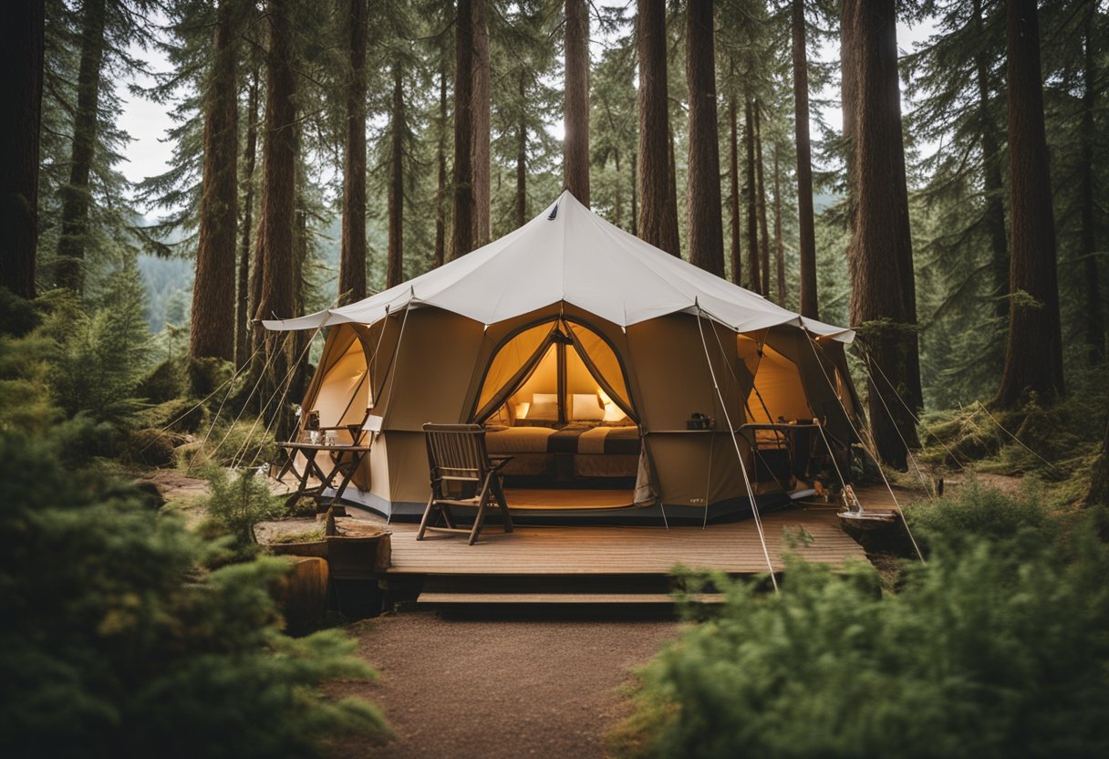 An example of a camping yurt.