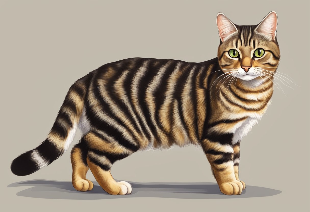 a cute brown tabby cat with green eyes