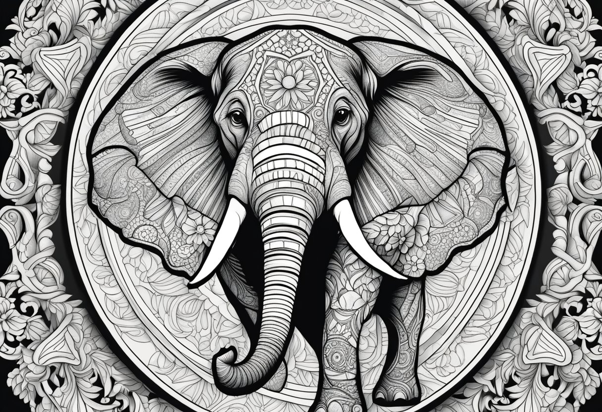 Free Elephant Mandala Coloring Pages for Adults - Ashley Yeo