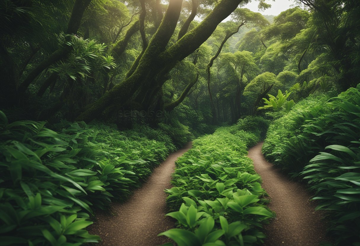 Trail in deep Forest