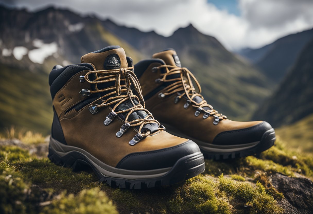brown and black hiking shoes