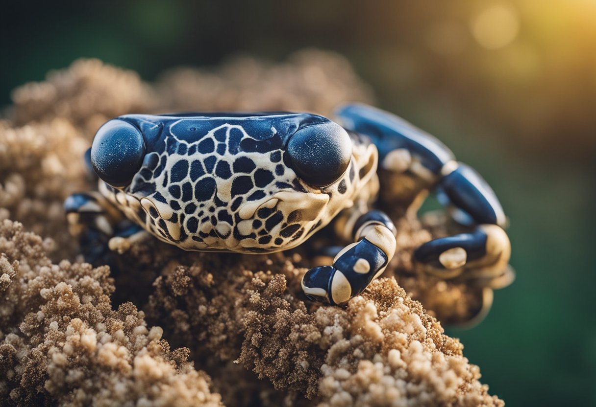 A realistic digital photo of a frog like creature.
