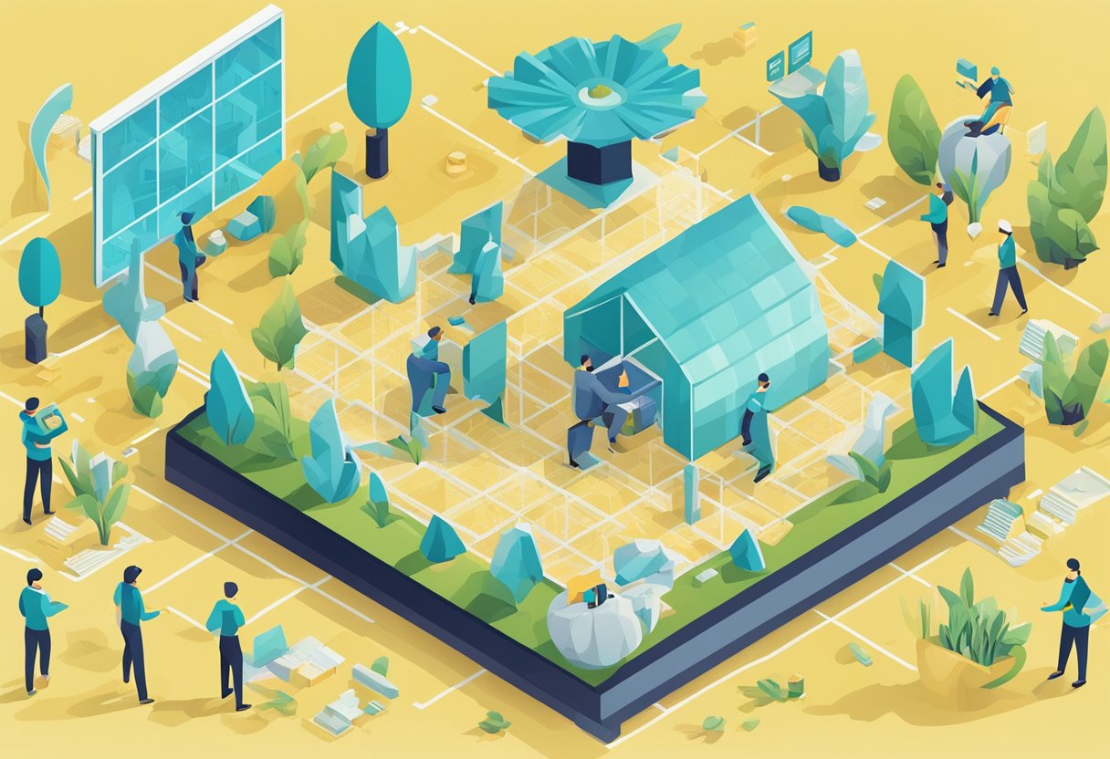 A digital illustration of the many hats a person takes on