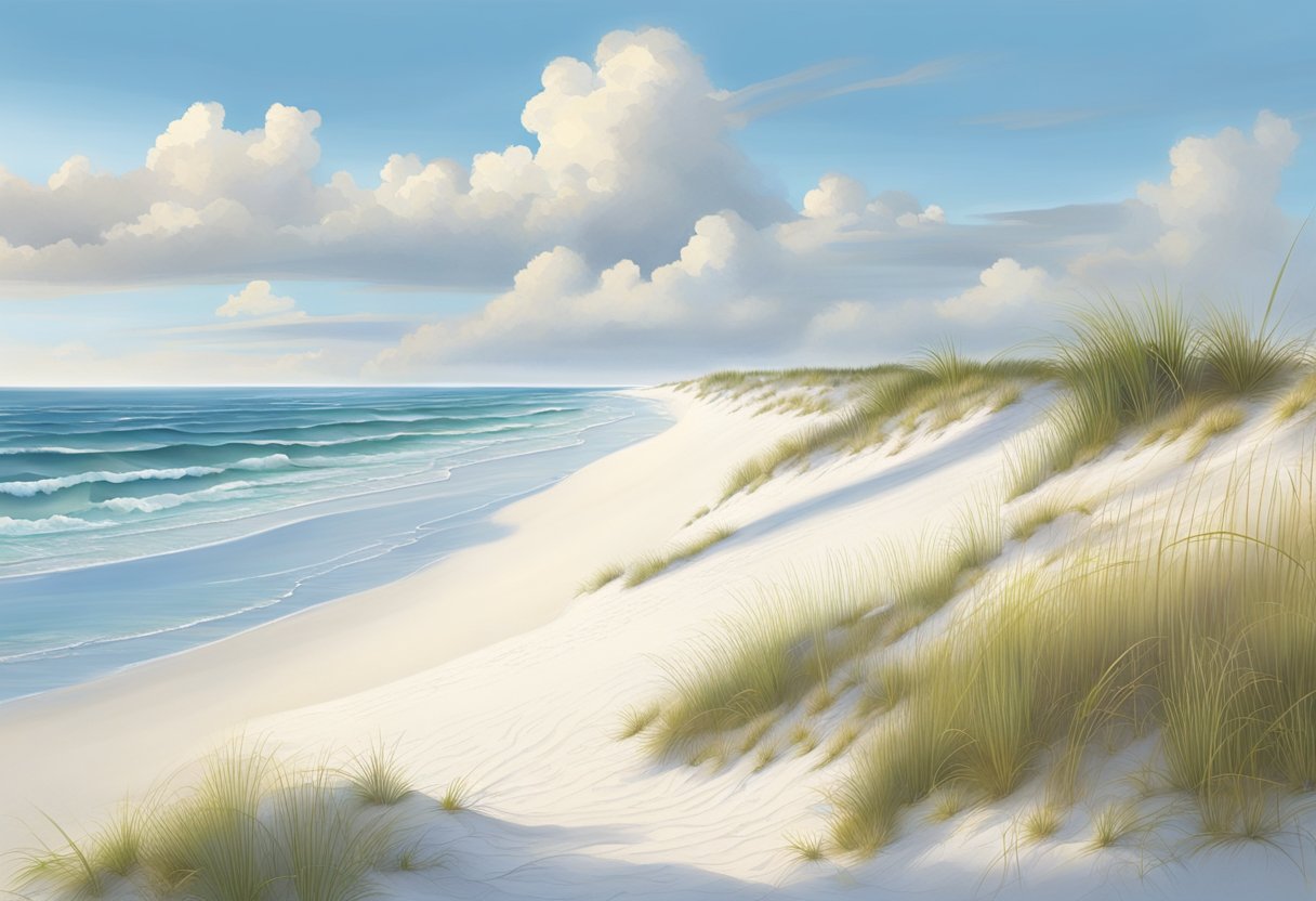 Navarre Beach Illustration of White Sand Beaches