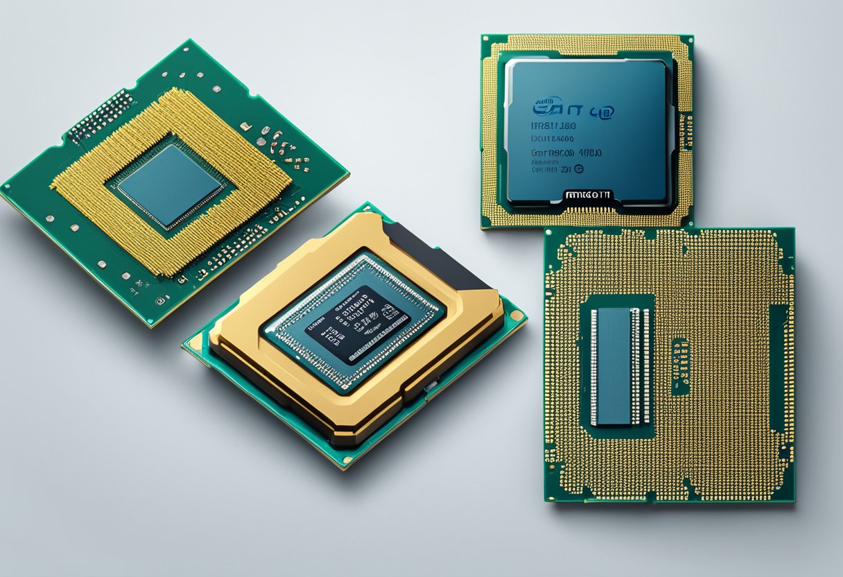 Four Dimension Of CPU On a Grey Background ~ Position Is Everything