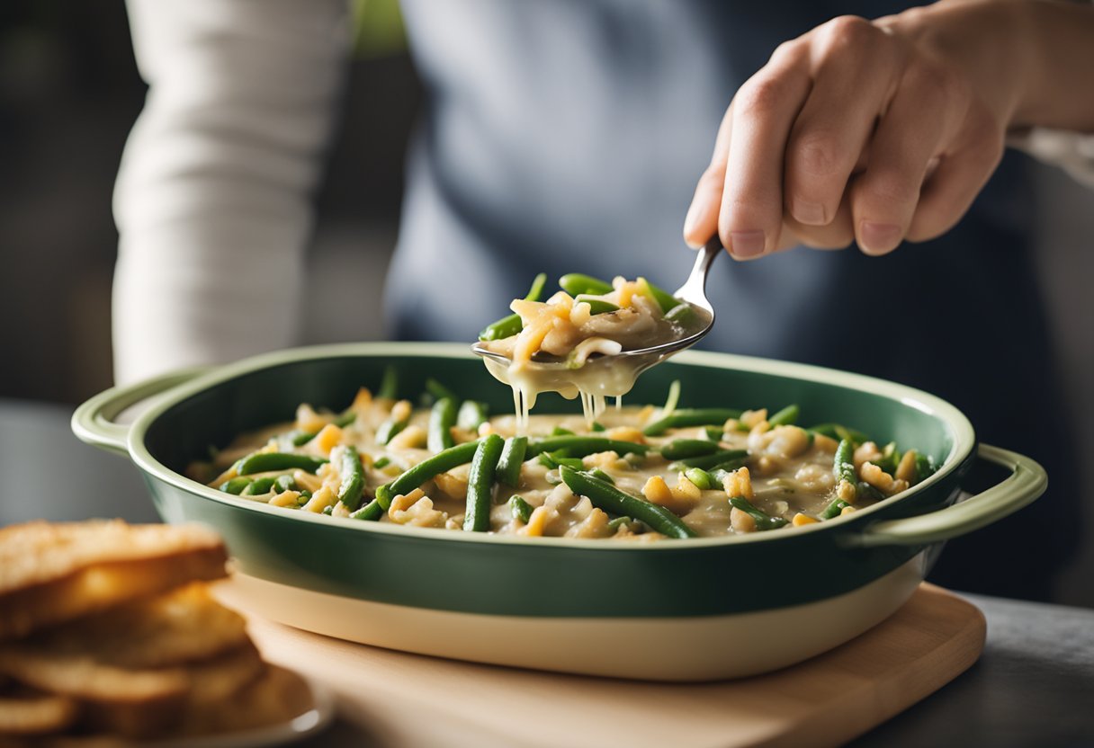 how long to reheat green bean casserole