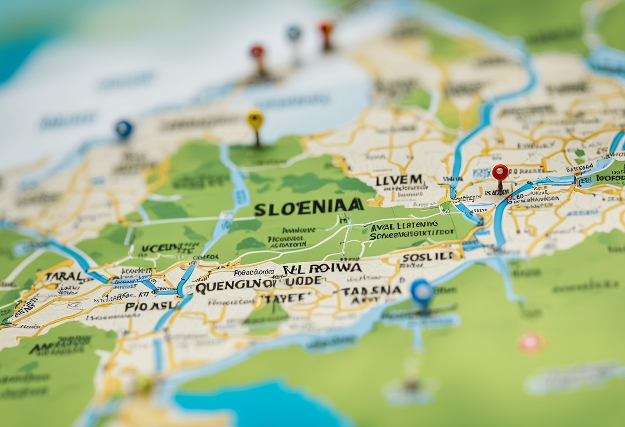 Map of Slovenia travel guide 