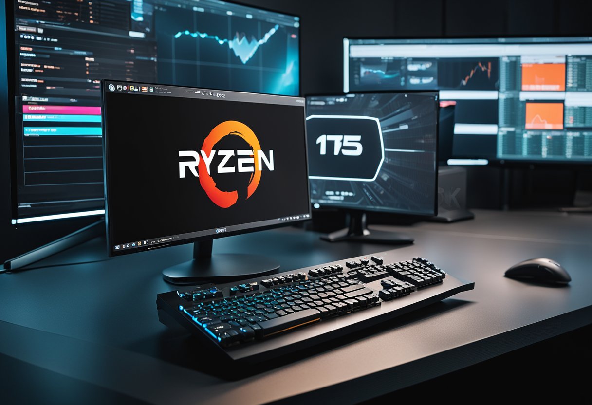 Ryzen Logo On a Monitor ~ Position Is Everything