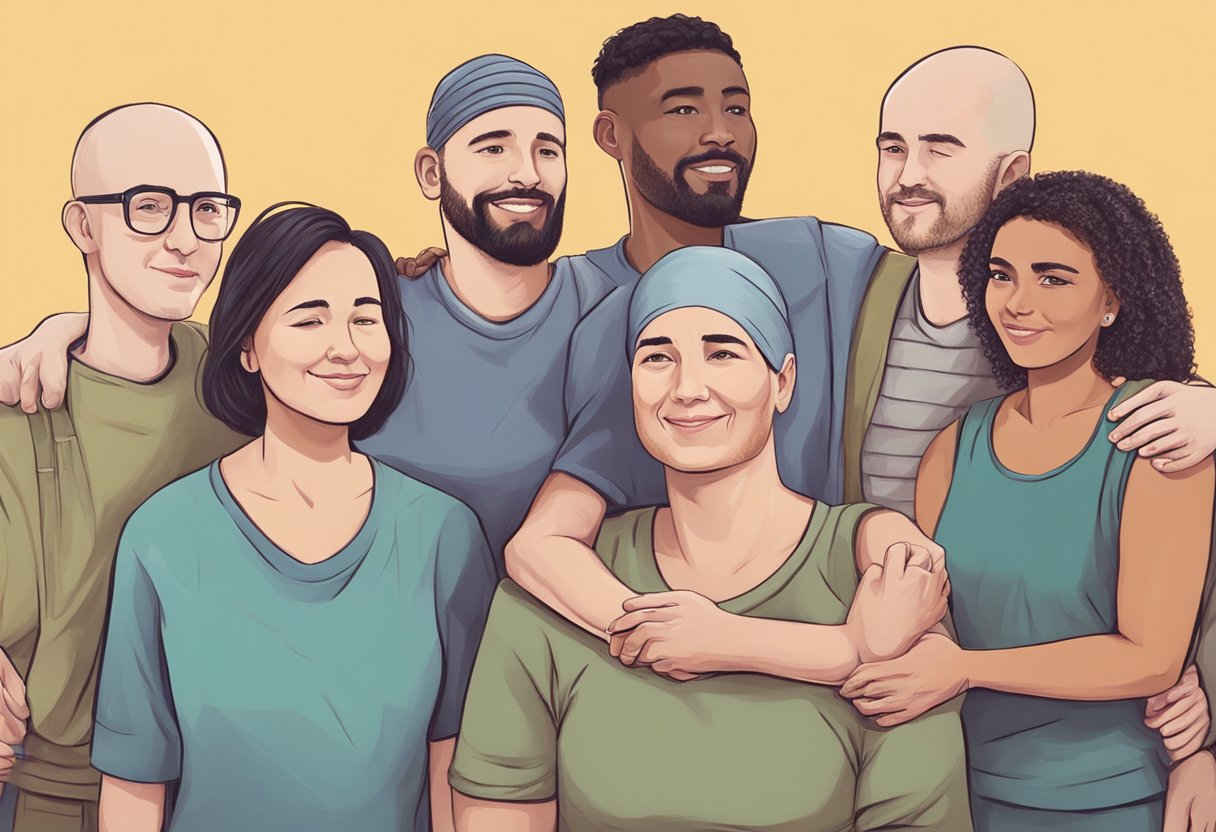 A digital illustration of the diversity of cancer survivors.