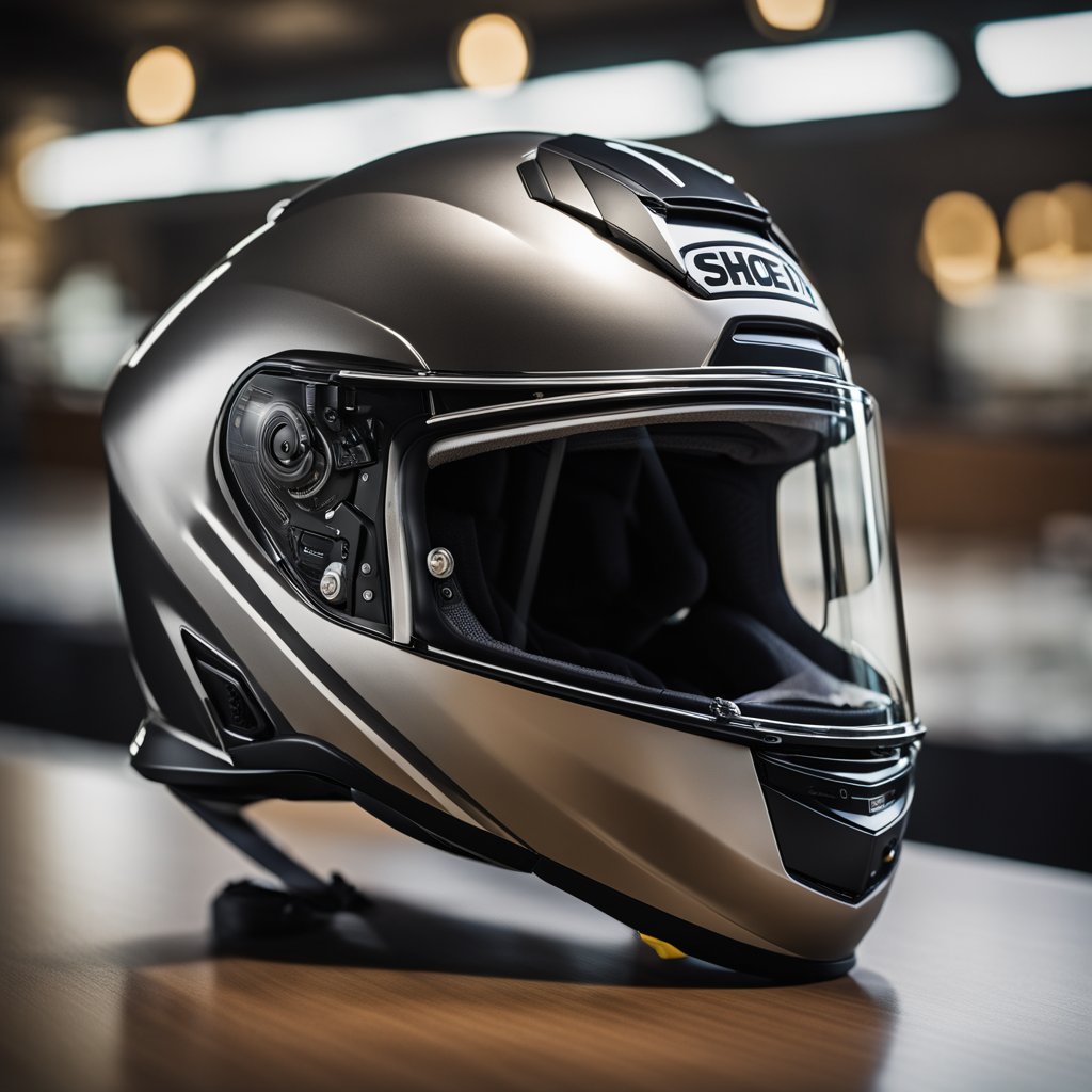 Gray Shoei Neotec helmet 