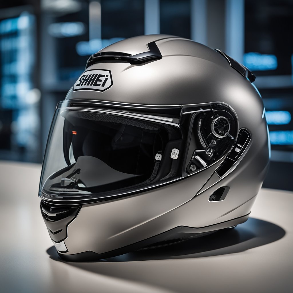 Gray Shoei Neotec Helmet Left side