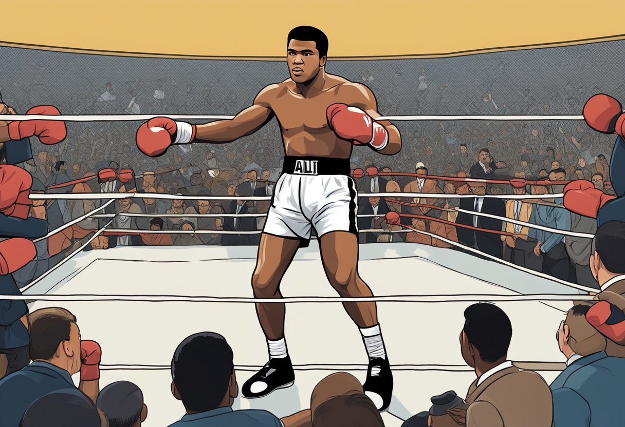 The entire professinal boxing career of Muhammad Ali is explained by Hustler's Inventory