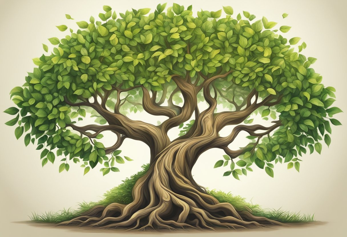 A digital Illustration of a tree of life