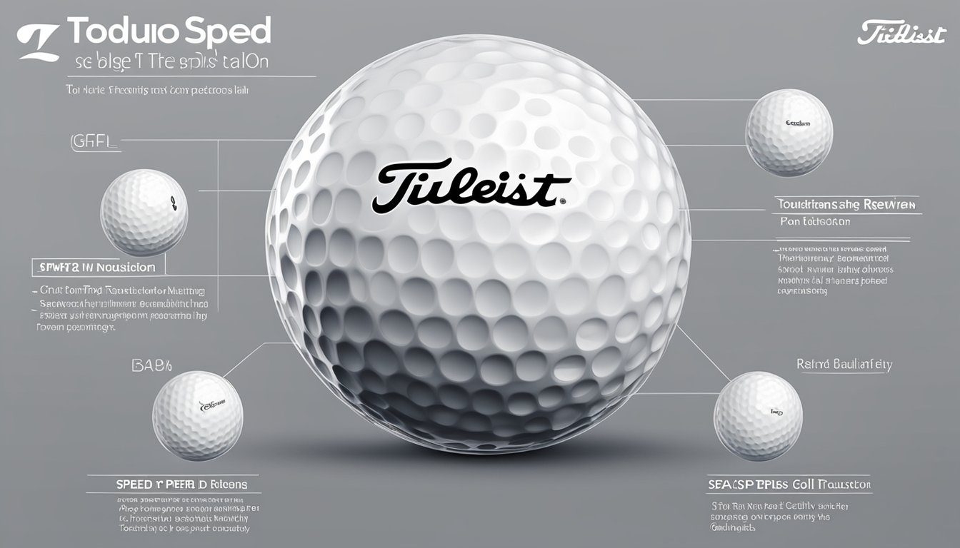 Titleist Tour Speed Bolas De Golf - Alta Velocidad Y Distancia, Con Cubierta De Uretano TPU, Para Hombre Y Mujer