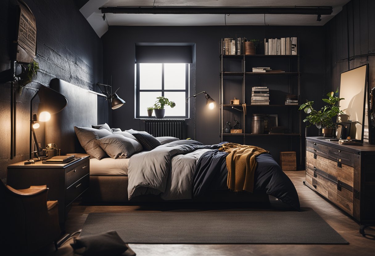 30+ Masculine Industrial Bedroom Designs 2024 You'll Love