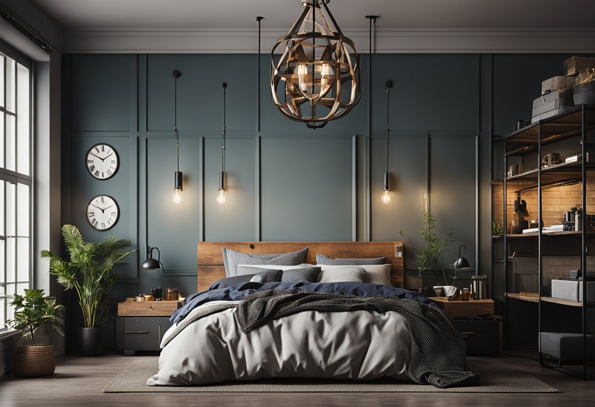 30+ Masculine Industrial Bedroom Designs 2024 You'll Love