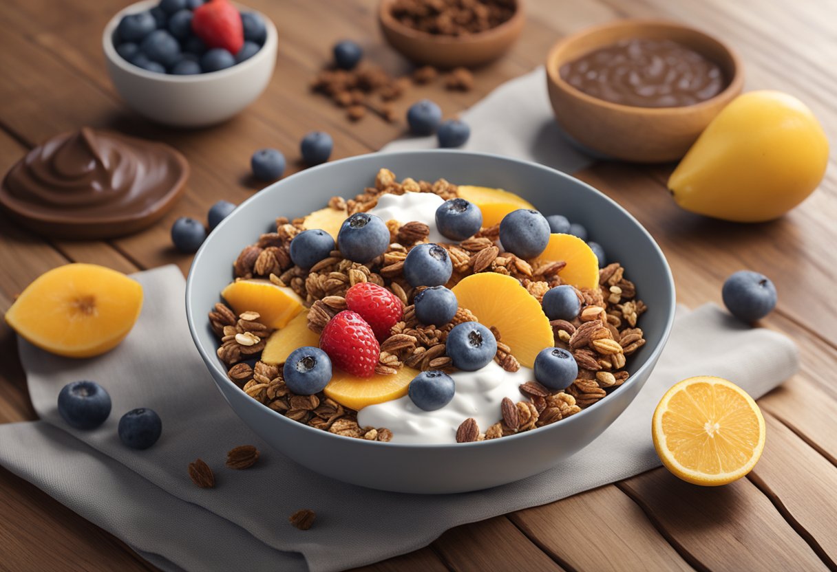 granola with greek yoghurt and fruit