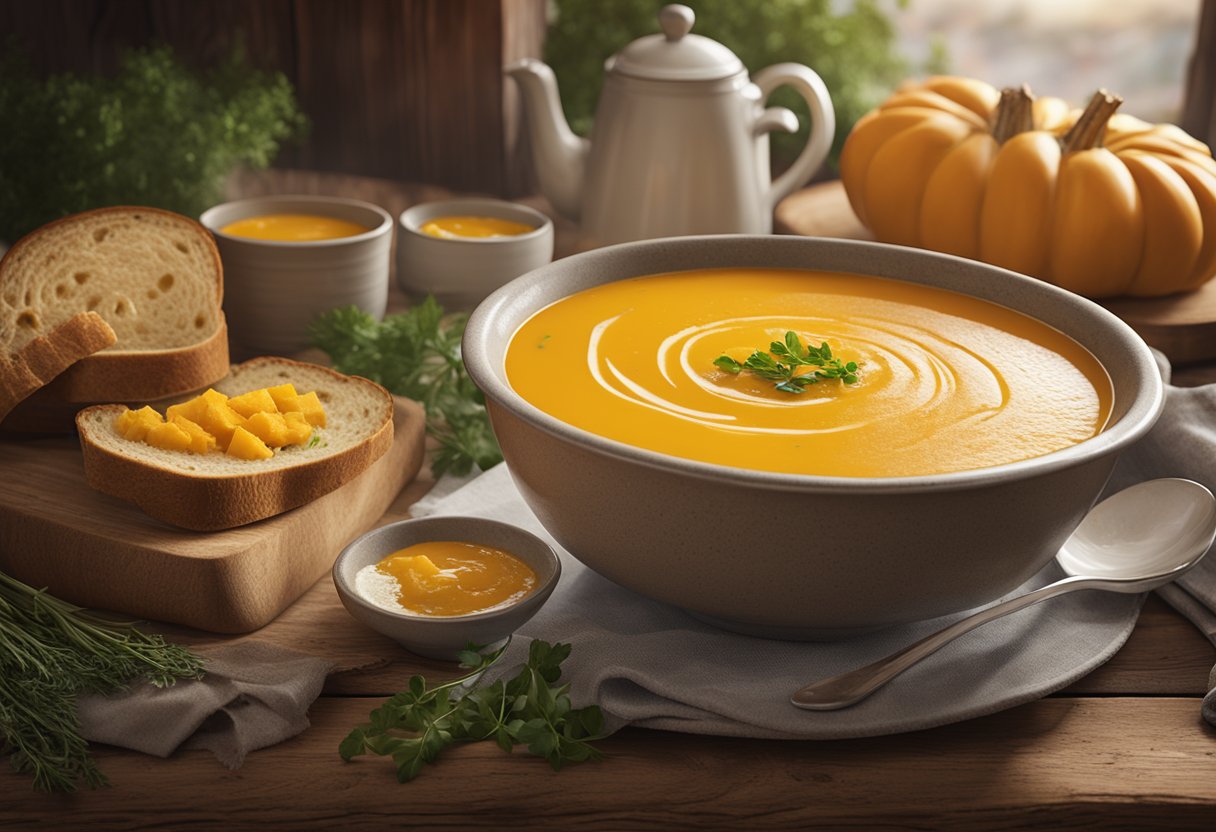 Butternut Squash Soup With Crusty Bread Butternut Squash Soup With Crusty Bread