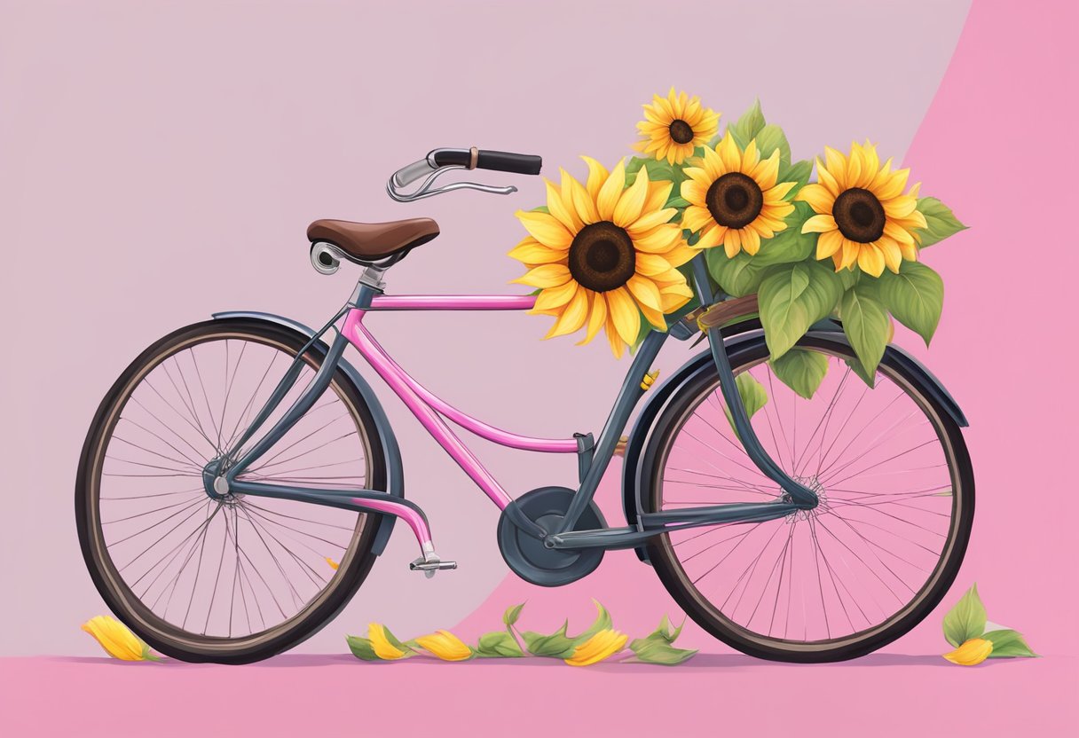 A digital illustration of a crazy bicycle