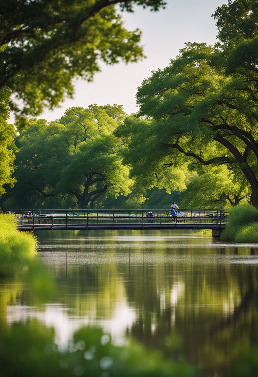 Riverside biking along the Brazos River, showcasing the natural beauty of Waco, Texas.