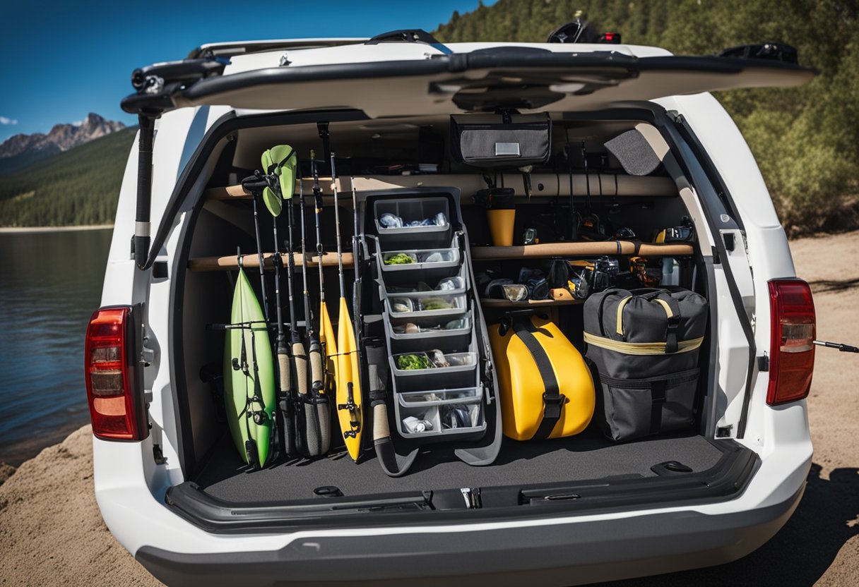 back storage of a car with kayak equipments
