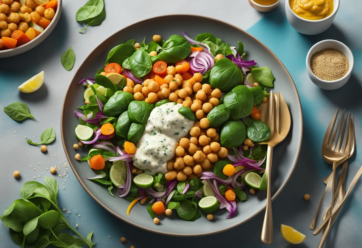 chickpea salad on a plate