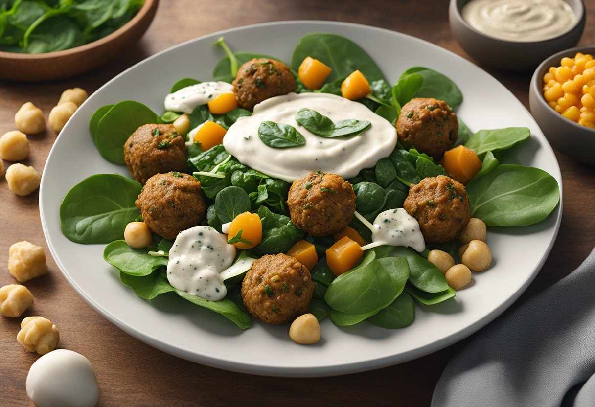 kofta salad on a plate