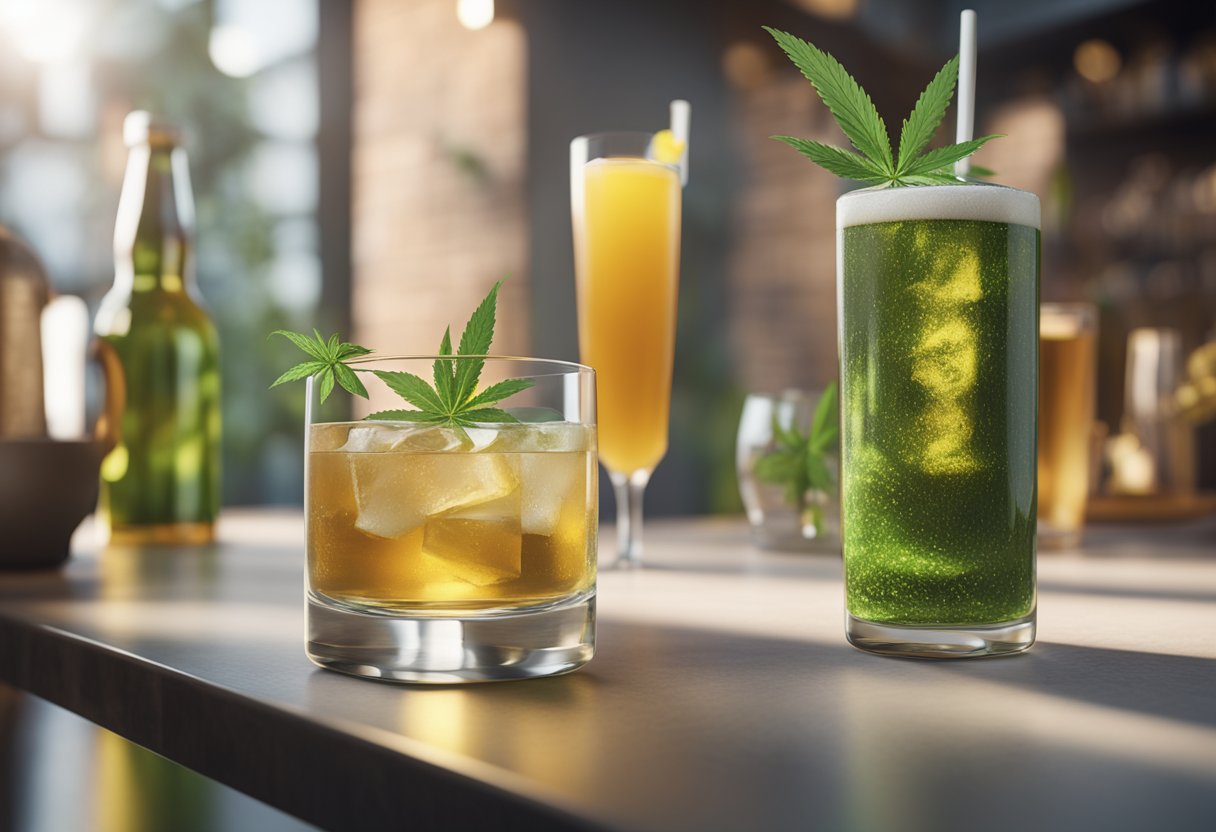 iced cannabis tea in a glass