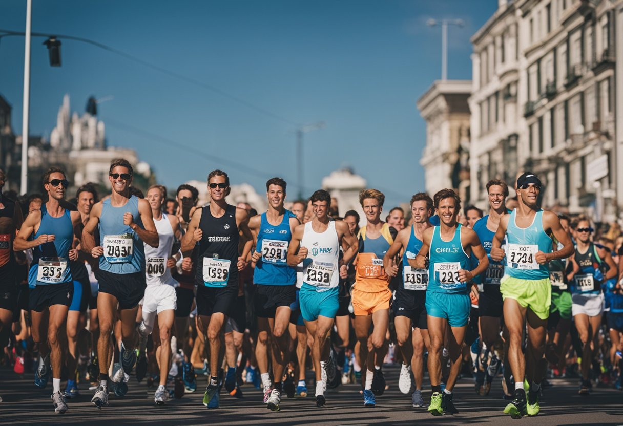 Matthew Brunken with elite runner 3M Half Marathon