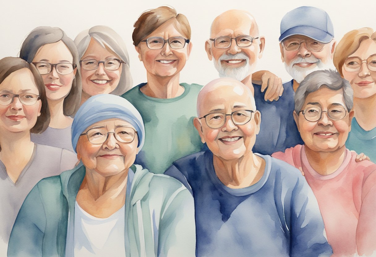 A digital watercolor of a support system and community