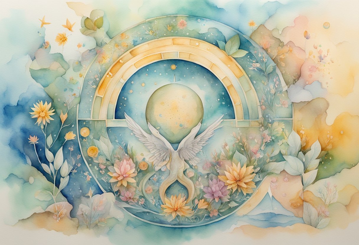 A digital watercolor of a spiritual sphere