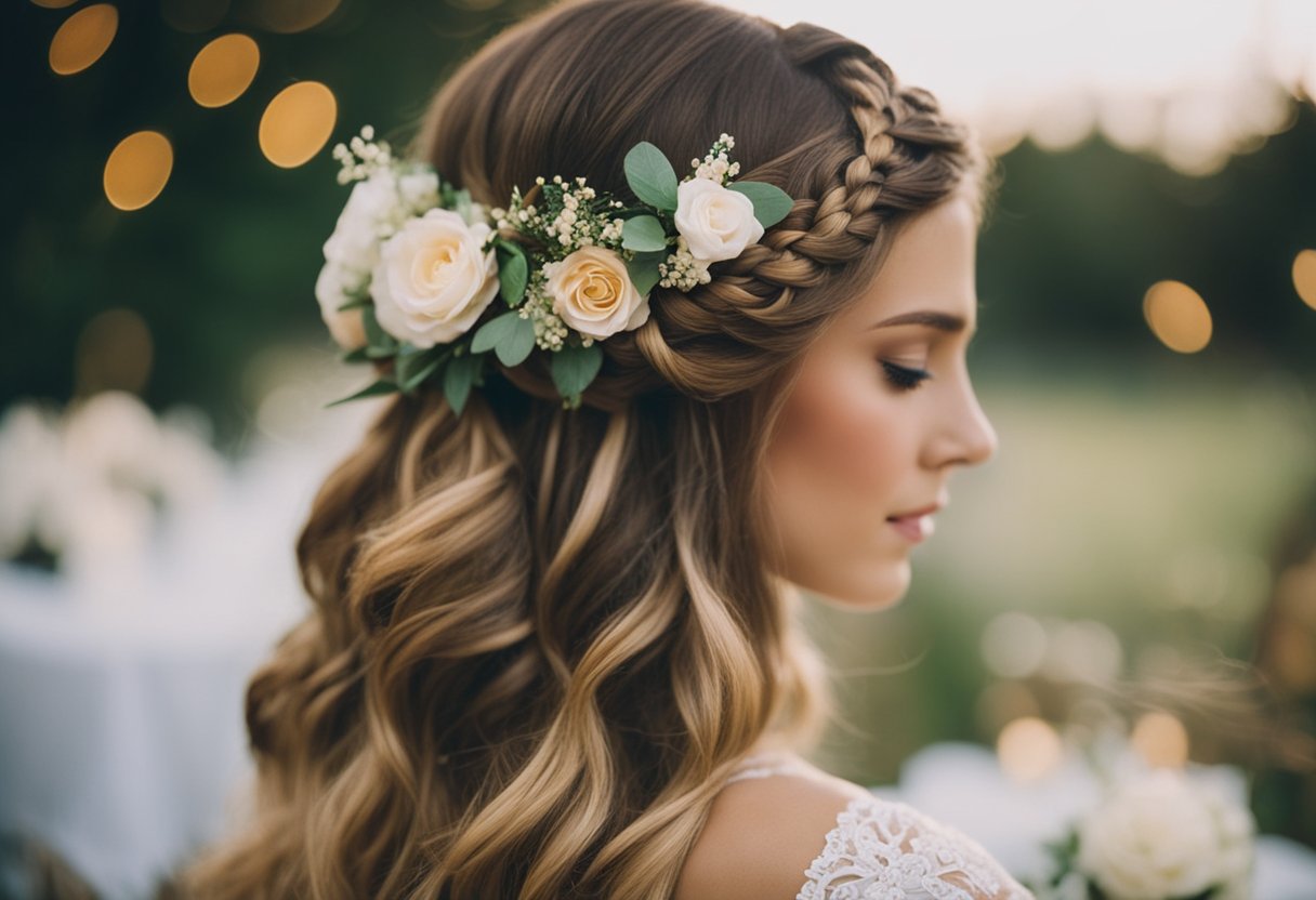 Boho floral bridal hair style | Boho wedding hair flowers, Bohemian wedding  hair, Boho wedding hair