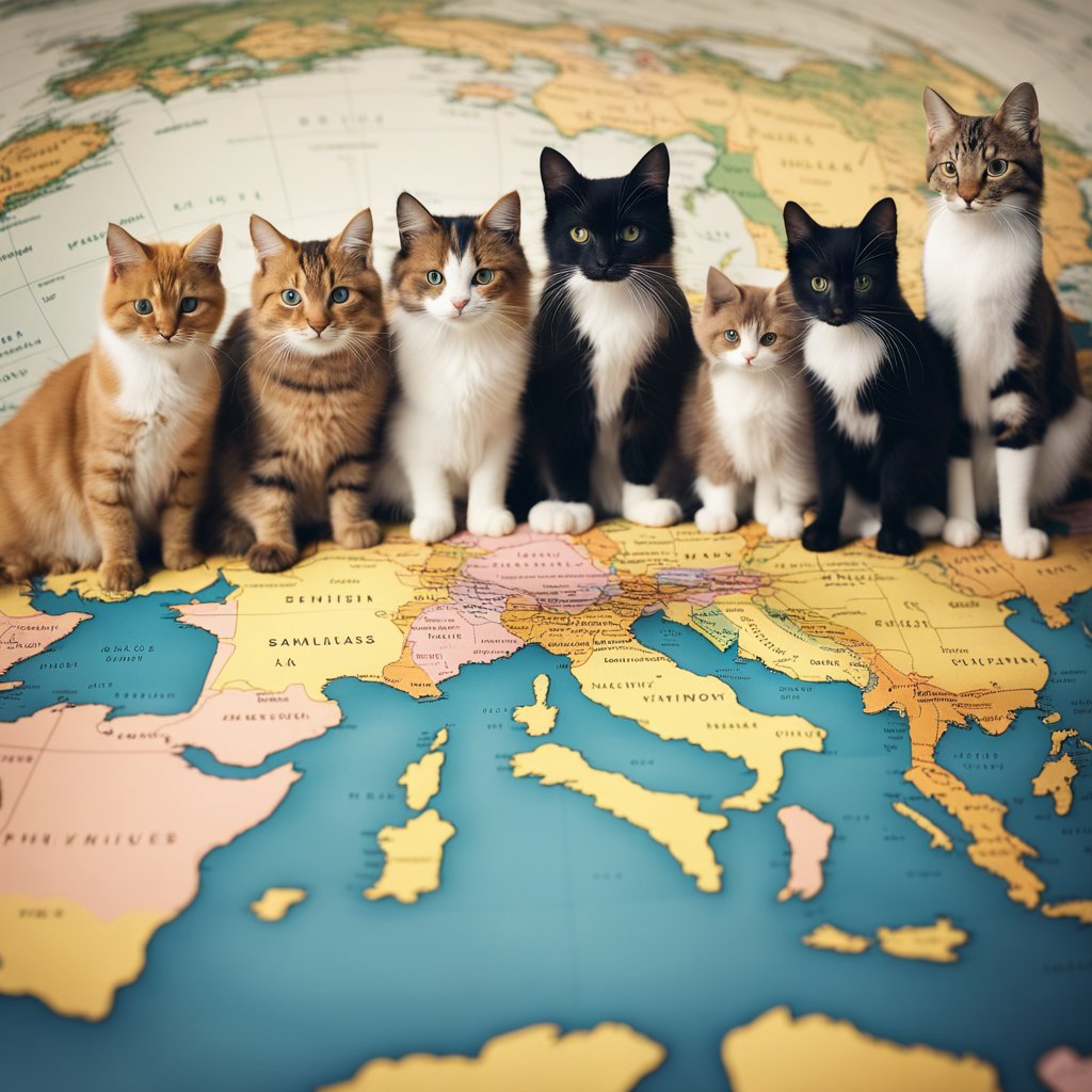 Cat Populations: Countries with most cats. AI 