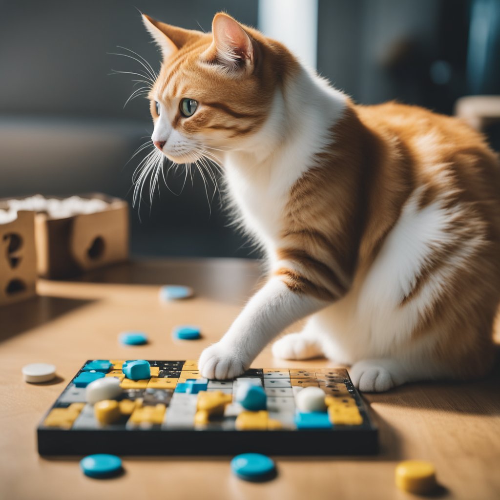 Cat Intelligence. Ability to solve puzzles
