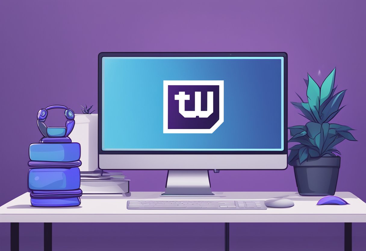 Twitch Logo On a Monitor In a Purple Room ~ Position Is Everything