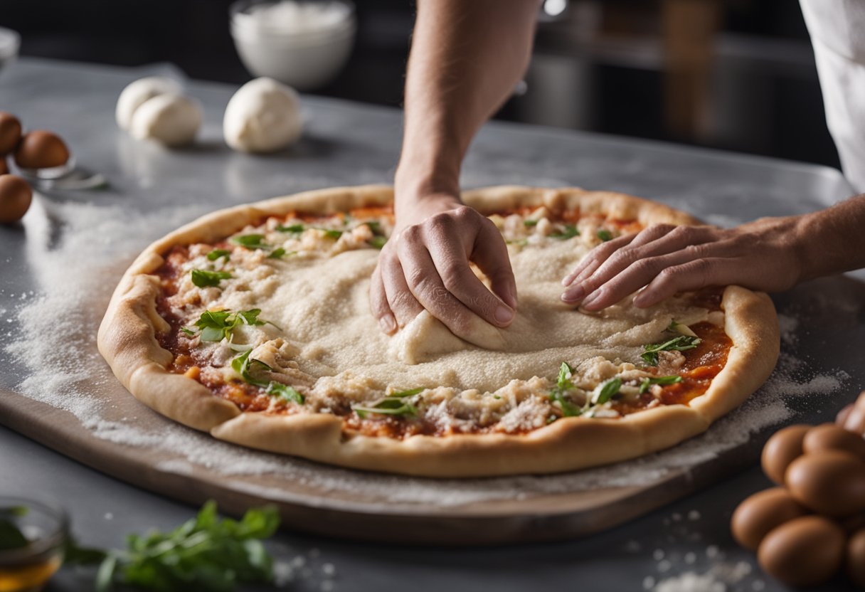 Pizza au poulet fumé