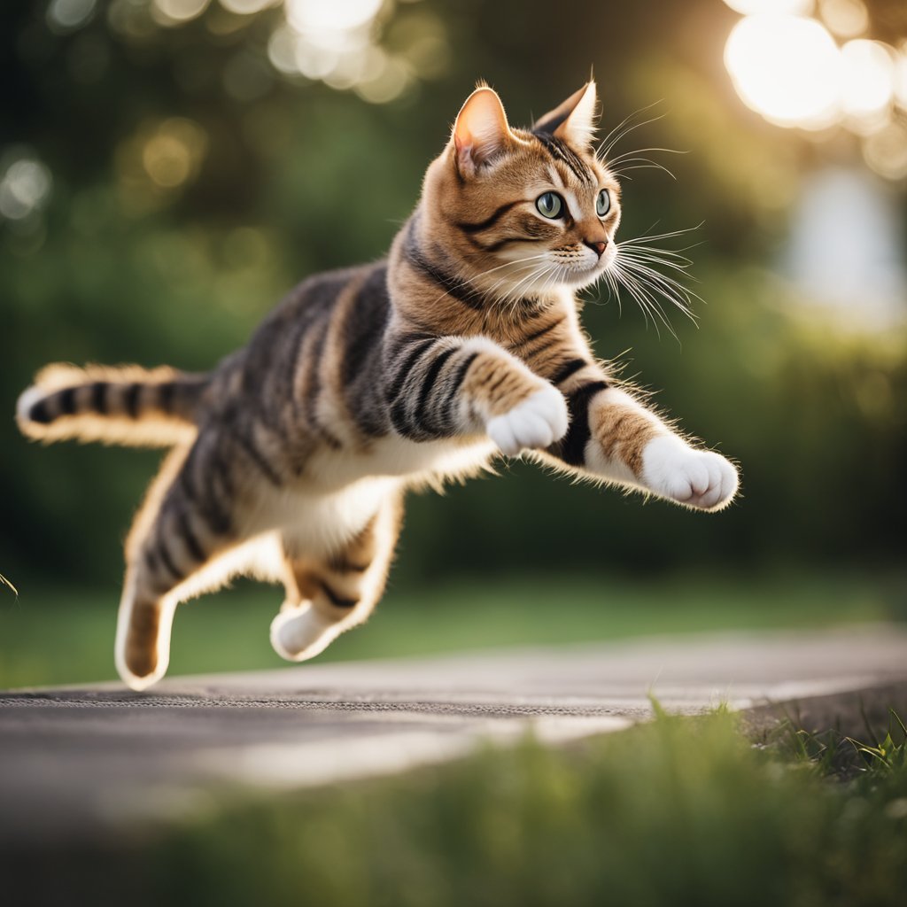 cat leaping