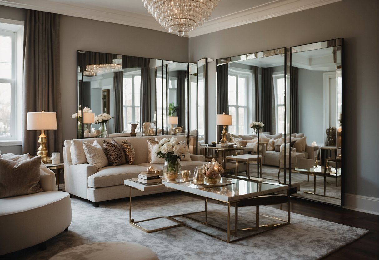 20 Clever & Beautiful Ways To Decorate with Mirrors In Your Living Room