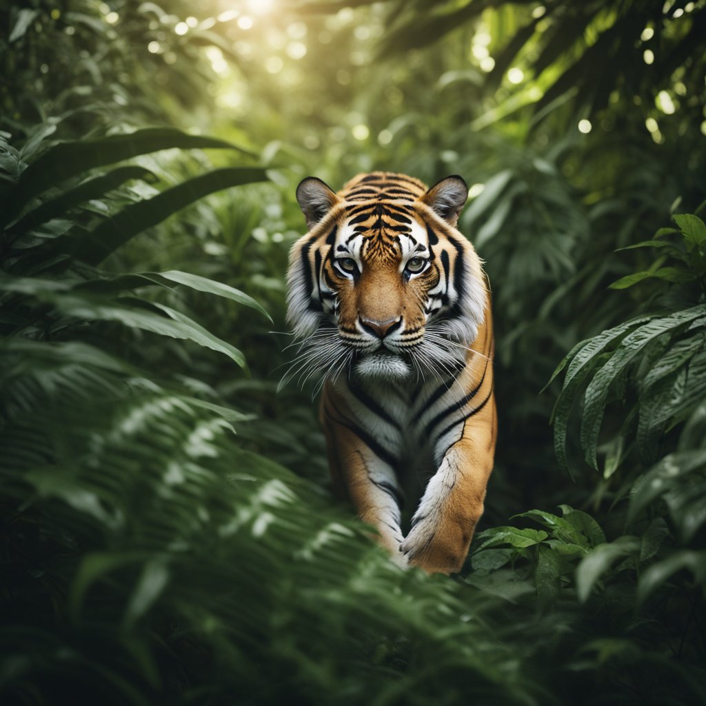 tiger in the jungle hiding in plain sight