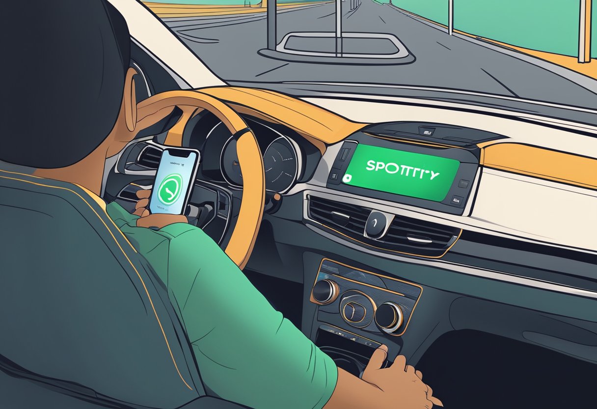 Driver Listening To Spotify On Car ~ Position Is Everything