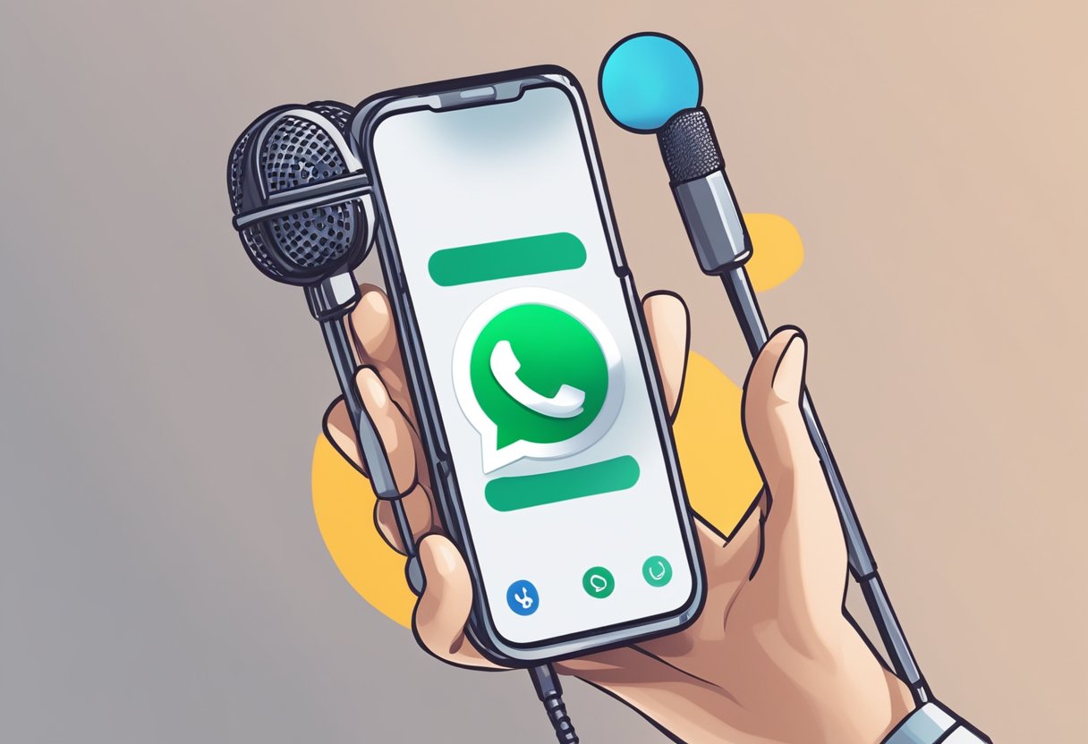 A Professional Microphone Attached to Mobile For WhatsApp ~ Position Is Everything