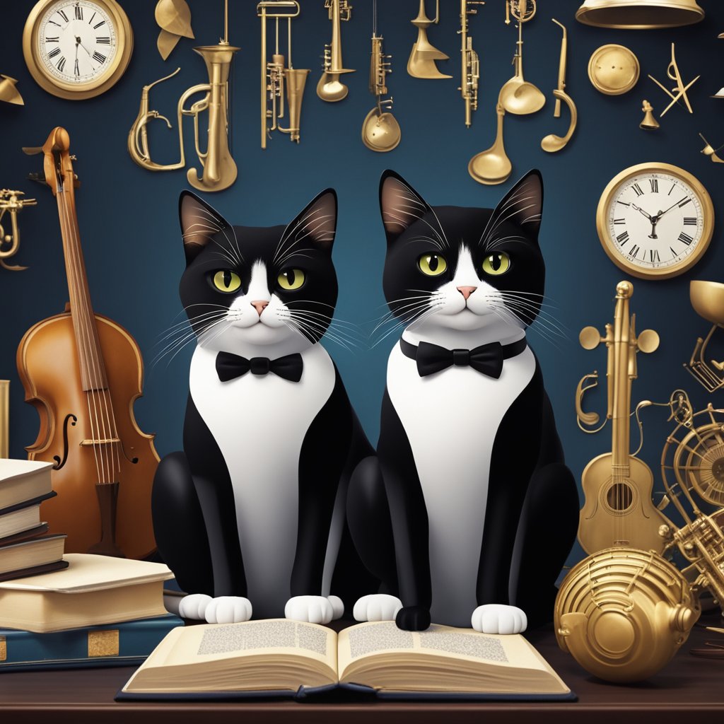 Tuxedo Cats With Bow Ties