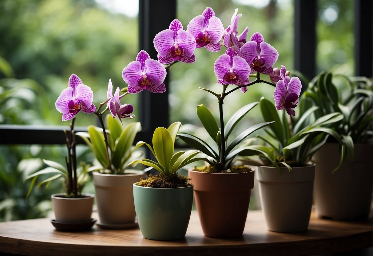 purple orchids