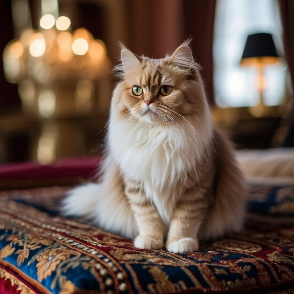Persian Cat on carpet
