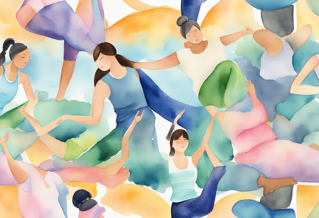 a digital watercolor of people having an active lifestyle