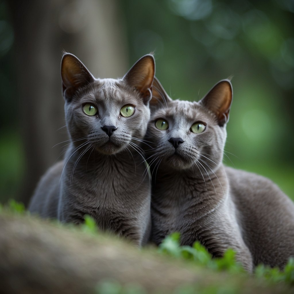 Two Korat Cats