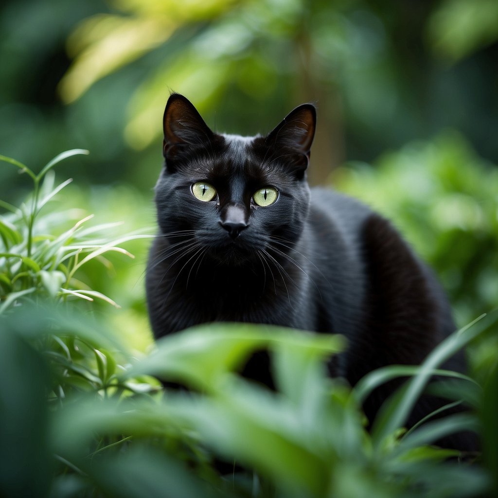 Green-Eyed Black Cat
